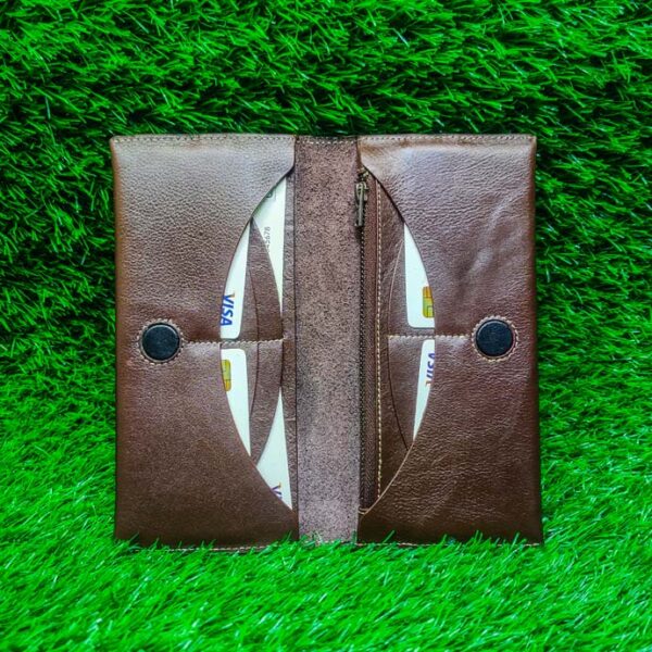 Men's Long Wallet With Soft Cow Leather - Image 4