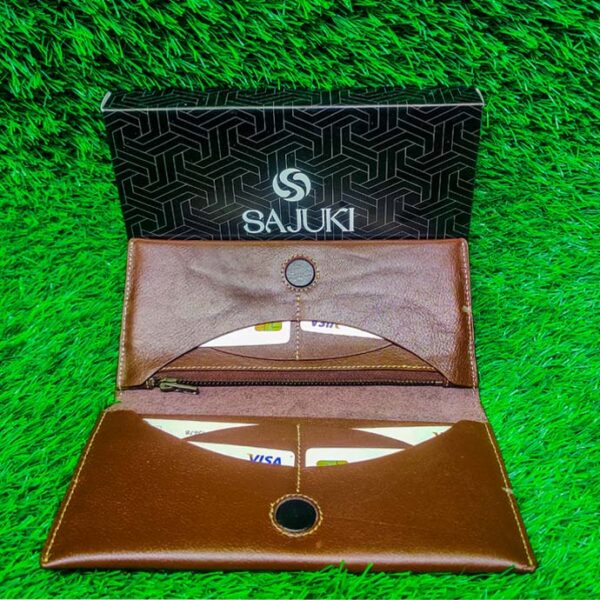 Men's Long Wallet With Soft Cow Leather - Image 2