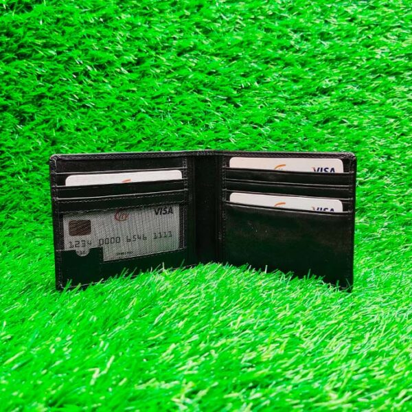 Classic Black Leather Wallet - Image 5